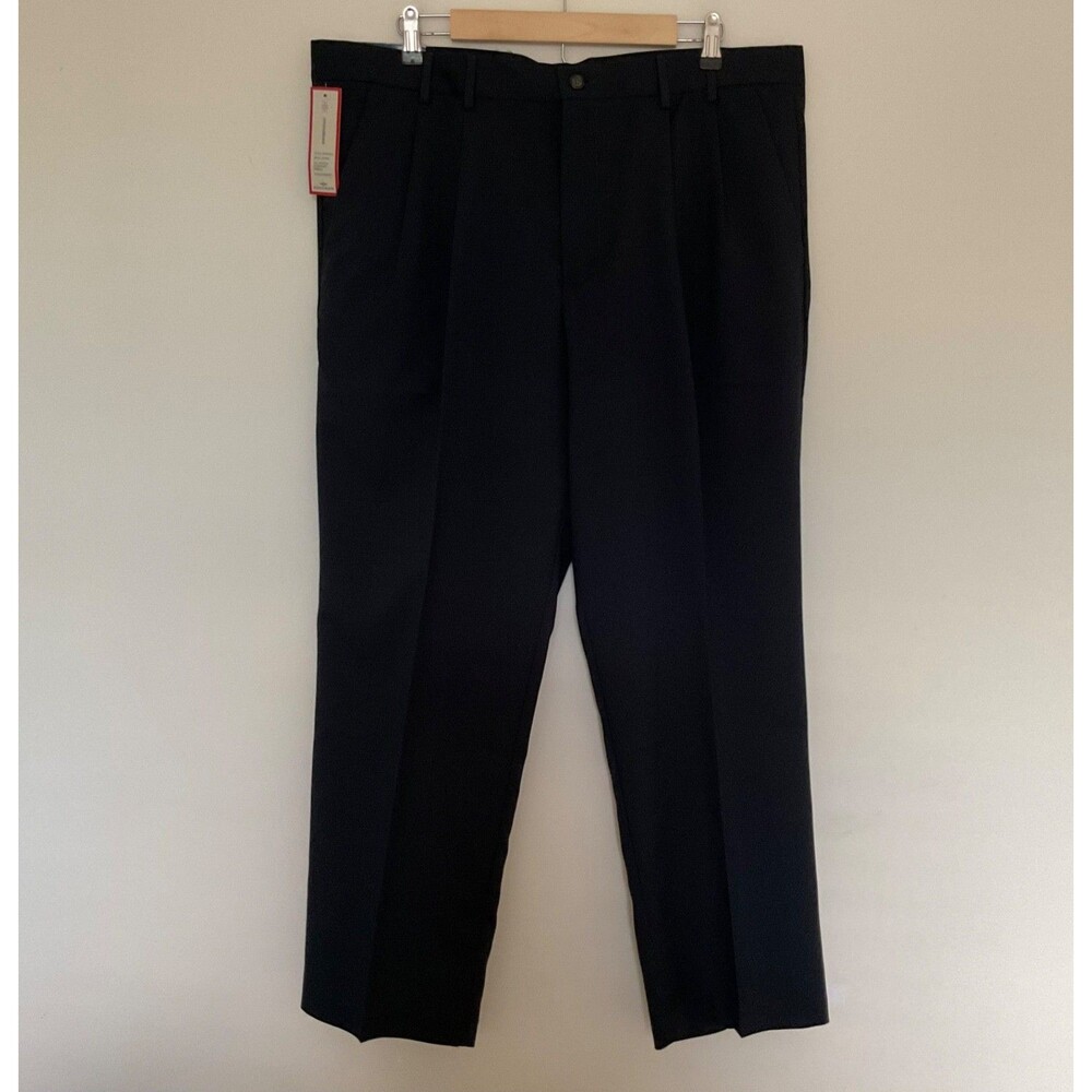 Dockers Men's Microfiber Action Pant 38x29 Pleated Classic Fit Navy Blue NWT